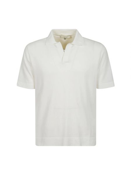 Poloshirt mit v-ausschnitt Filippo De Laurentiis weiß