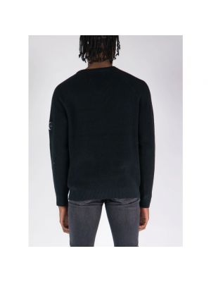 Jersey de algodón de tela jersey Calvin Klein Jeans negro