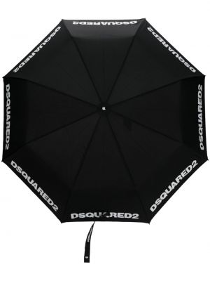 Regenschirm mit print Dsquared2 schwarz