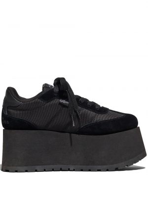 Sneakerși cu șireturi cu platformă cu imagine Marc Jacobs - negru