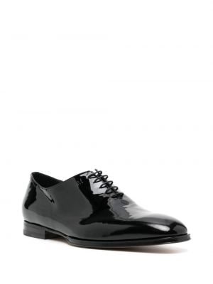 Lack leder oxford schuhe Moreschi schwarz