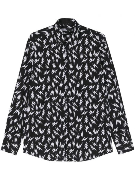 Chemise en coton à motifs abstraits Karl Lagerfeld