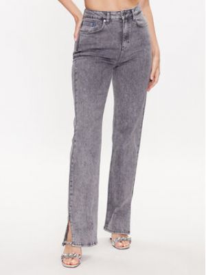 Priliehavé džínsy s rovným strihom Karl Lagerfeld sivá