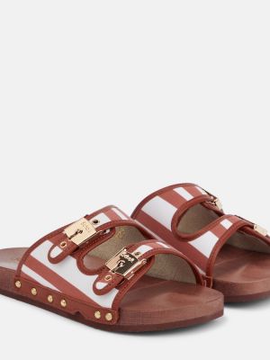 Hnědé kožené sandály Eres