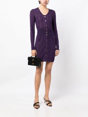 Žakardinis vilnonis suknele Bally violetinė