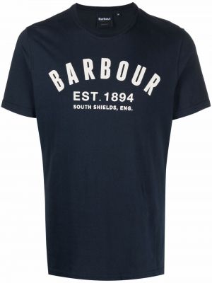 Camiseta con estampado Barbour azul