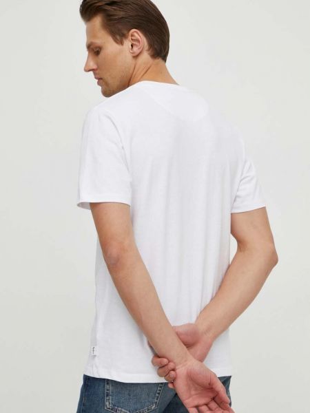 Bavlněné tričko s potiskem Pepe Jeans bílé