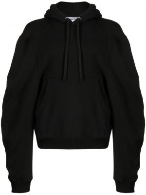 Pamučna hoodie s kapuljačom Jordanluca crna