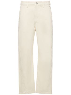 Pantaloni din bumbac Lemaire alb