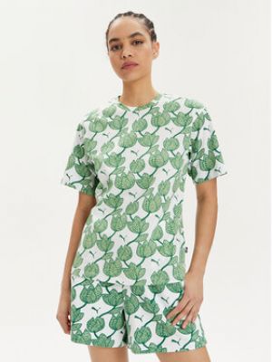 T-shirt large Puma vert