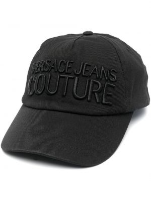 Cap mit stickerei Versace Jeans Couture schwarz
