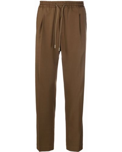 Pantalones rectos con cordones Briglia 1949 marrón