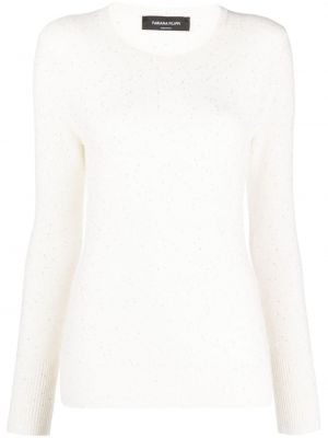 Maglione con paillettes Fabiana Filippi bianco