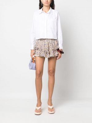 Geblümte shorts mit print mit rüschen Pnk lila