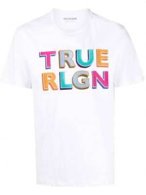 Trykt t-skjorte True Religion hvit