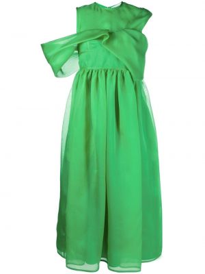Asymetrické midi šaty Cecilie Bahnsen zelená