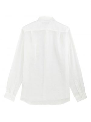 Lniana haftowana koszula Vilebrequin biała