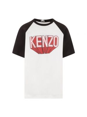 Koszulka z nadrukiem Kenzo beżowa