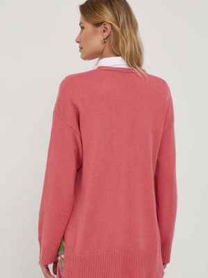 Vlněný svetr United Colors Of Benetton růžový