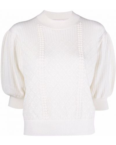 Jersey de punto manga corta de tela jersey See By Chloé blanco