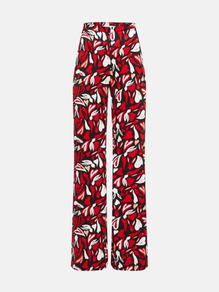 Шелковые брюки Diane von Furstenberg красный