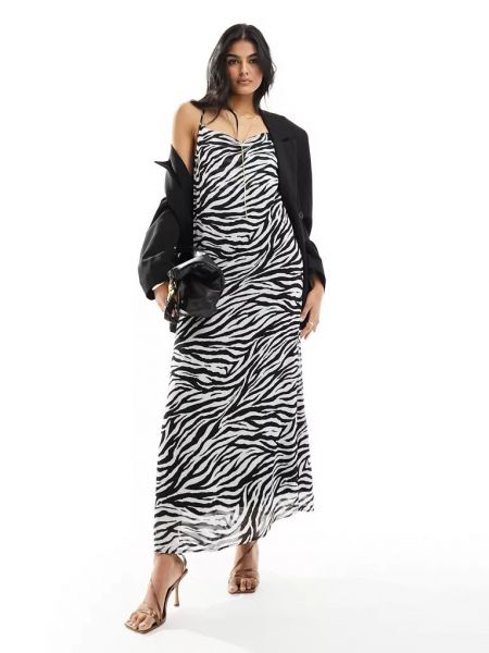 Длинное платье с принтом с принтом зебра Object