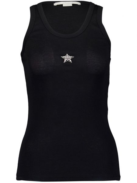 Raštuotas marškinėliai be rankovių su žvaigždės raštu Stella Mccartney juoda