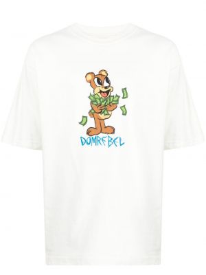 Тениска с принт Domrebel бяло