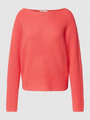 Dzianinowy sweter bawełniany Opus pomarańczowy