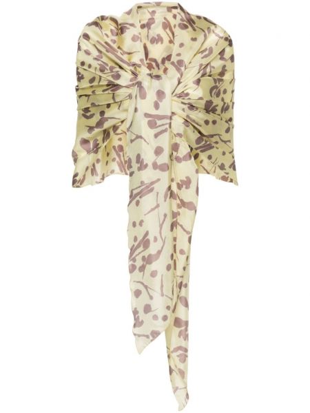 Fular de mătase cu imagine cu imprimeu abstract Alysi