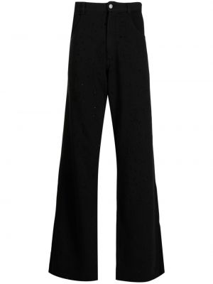 Pantalon en coton Mm6 Maison Margiela noir