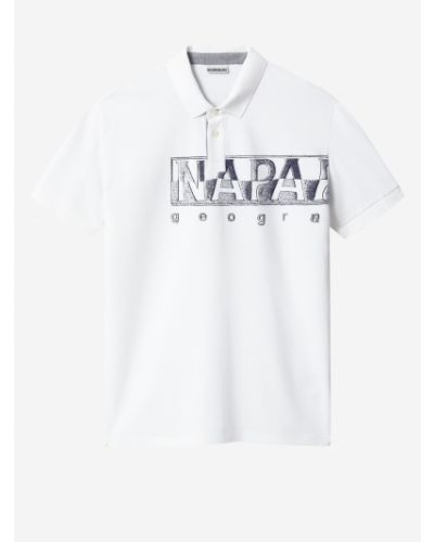Tričko s potiskem Napapijri bílé
