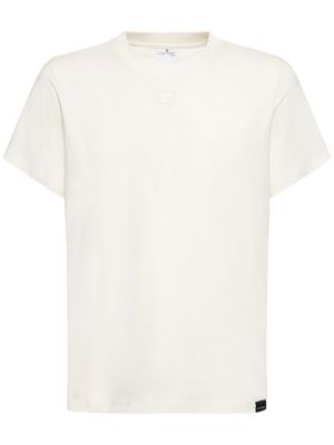 Camiseta de algodón de tela jersey Courrèges blanco