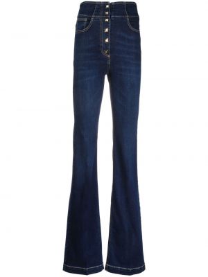 Høy midje stretch jeans Elisabetta Franchi blå