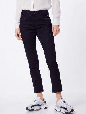 Priliehavé džínsy s rovným strihom Cream čierna