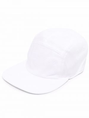 Памучна шапка с козирки бродирана Mm6 Maison Margiela бяло