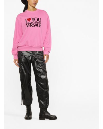 Sweatshirt mit print mit rundem ausschnitt Versace