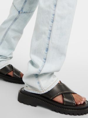 Usnjene sandali z žeblji Isabel Marant črna