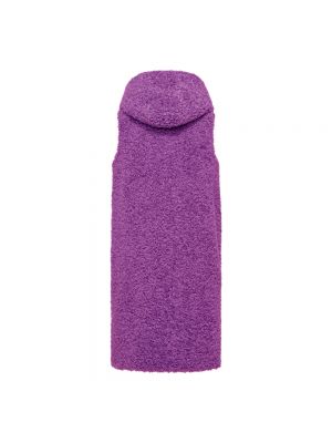Chaleco de tejido fleece con capucha Bomboogie violeta