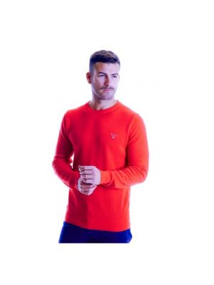 Jersey sweatshirt mit rundem ausschnitt Gant rot