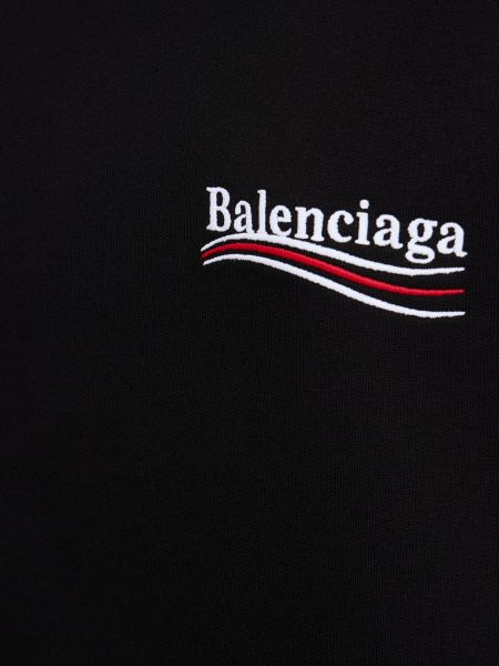 Bluza z kapturem bawełniana Balenciaga czarna