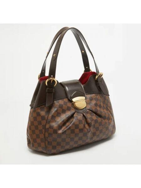 Bolsa de hombro de cuero retro Louis Vuitton Vintage marrón