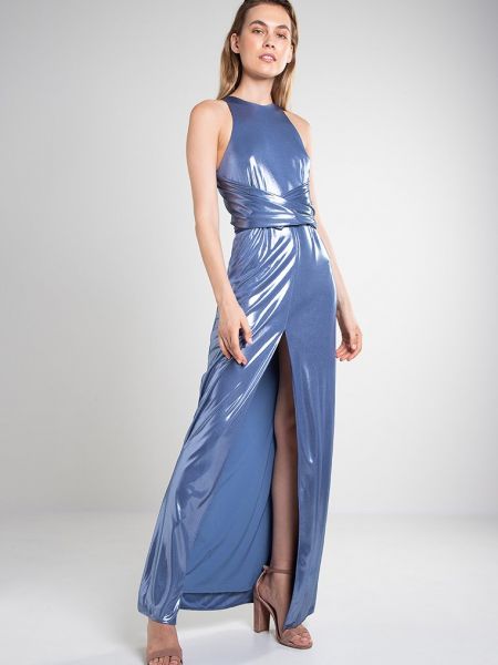 Sukienka długa Halston Heritage niebieska