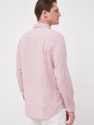 Cămășă de blugi de in Pepe Jeans roz