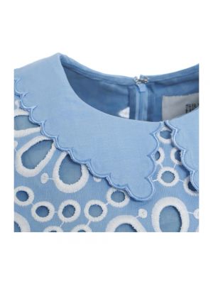 Mini vestido sin mangas de flores con estampado Silvian Heach azul