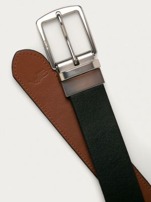 Oboustranný kožený pásek Polo Ralph Lauren černý