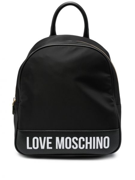 Раница с принт Love Moschino черно