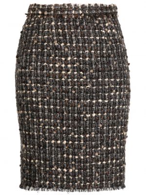 Tvídová puzdrová sukňa Dolce & Gabbana Pre-owned čierna