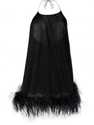 Večerna obleka s perjem Oseree črna