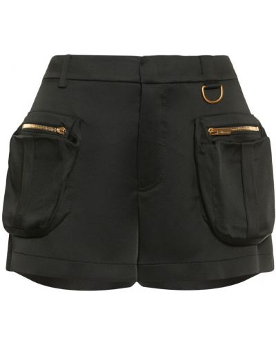 Satin cargo shorts Blumarine schwarz